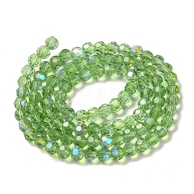 Electroplate Transparent Glass Beads Strands EGLA-A035-T6mm-L09-1