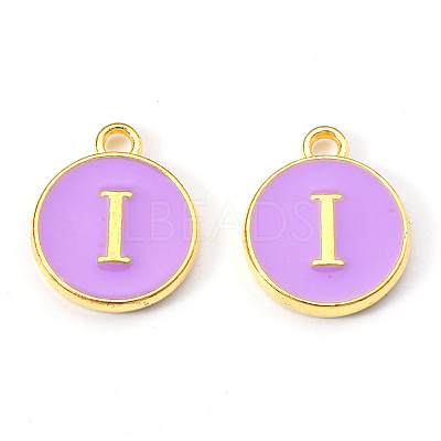 Golden Plated Alloy Enamel Charms ENAM-S118-10I-1