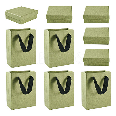 3Pcs Square Paper Jewelry Display Cases CON-TA0001-39D-01-1