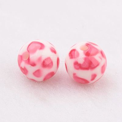Spray Painted Resin Beads GLAA-F049-A17-1
