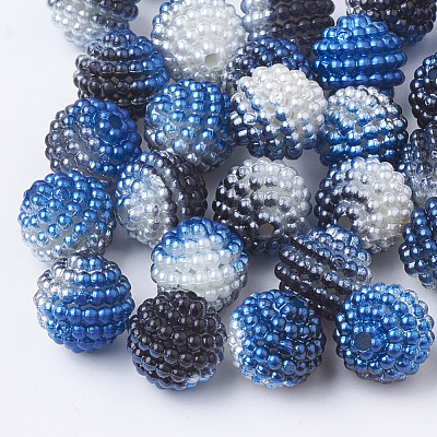 Imitation Pearl Acrylic Beads OACR-T004-15mm-M-1
