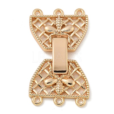 Brass Fold Over Clasps KK-N254-117G-02-1