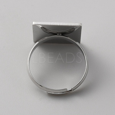 Stainless Steel Tarot Card Adjustable Ring for Women RJEW-WH0001-018P-03-1