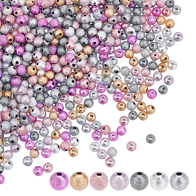 490Pcs 7 Style Spray Painted Acrylic Beads ACRP-PH0001-09-1