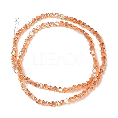 Electroplate Transparent Glass Beads Strands EGLA-L044-A-1
