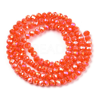 Electroplate Glass Beads Strands EGLA-A034-P4mm-B23-1