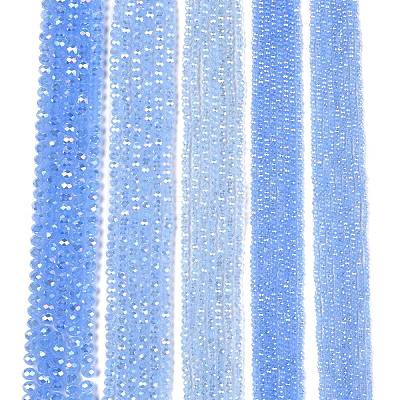 Electroplate Glass Beads Strands EGLA-A044-J8mm-B03-1