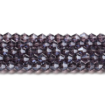 Transparent Electroplate Glass Beads Strands EGLA-A039-T2mm-A04-1