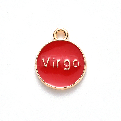 Alloy Enamel Pendants X-ENAM-S124-01B-07B-1