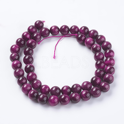 Natural Tiger Eye Beads Strands G-G544-8mm-02-1