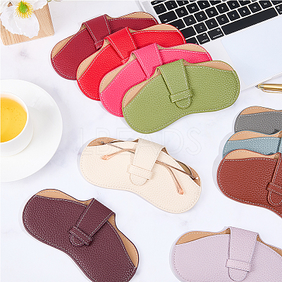 1Pc PU Leather Glasses Case AJEW-CN0006-94D-1