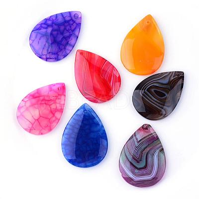 Natural Agate Pendants G-S205-M1-1