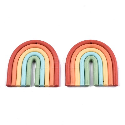 Handmade Polymer Clay Pendants CLAY-N010-006-1
