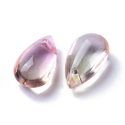 Transparent Glass Charms X-GLAA-O017-01F-1