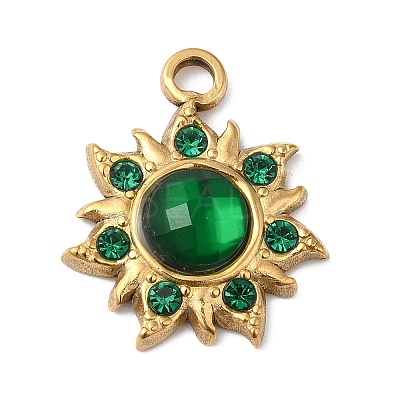 Real 18K Gold Plated 304 Stainless Steel Pendants STAS-A084-22G-02-1