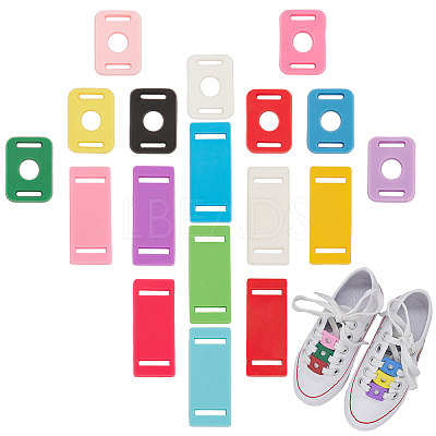 36Pcs 18 Style PVC Shoelace Buckles FIND-AR0004-64-1
