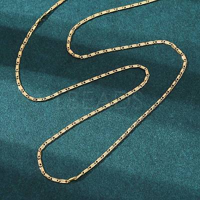 Long-Lasting Plated Brass Link Chain Necklaces NJEW-K112-14G-NF-1