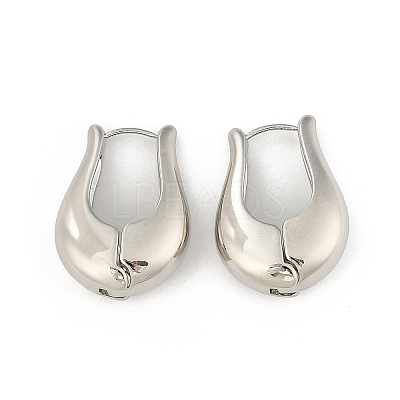 Brass Hoop Earrings for Women EJEW-U041-05P-1