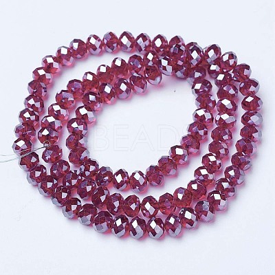 Electroplate Glass Beads Strands EGLA-A034-T10mm-A02-1