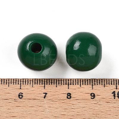 Painted Natural Wood Beads WOOD-A018-16mm-05-1