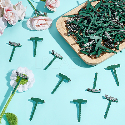 90Pcs Iron PP Plastic Brooch Base Settings FIND-ME0003-53-1