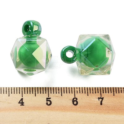 UV Plating Opaque Acrylic Pendants OACR-S142-03B-1