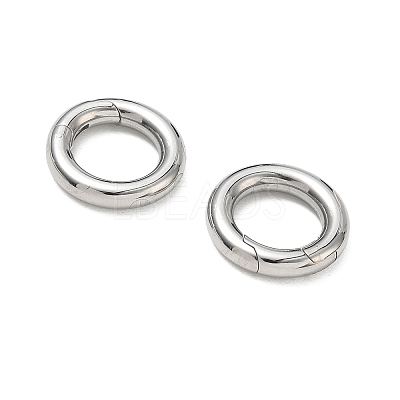 Tarnish Resistant 304 Stainless Steel Spring Gate Rings X-STAS-D070-01P-1