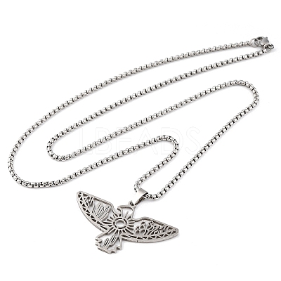 201 Stainless Steel Pendant Necklaces NJEW-C066-18P-1