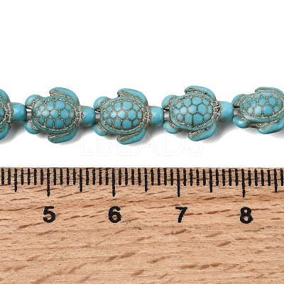 Synthetic Turquoise Beads Strands G-E456-35D-8x10mm-1