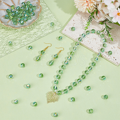 80Pcs AB Color Plated Glass Beads EGLA-PA0001-41C-1