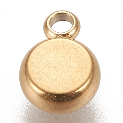 Ion Plating(IP) 304 Stainless Steel Pendant Cabochon Settings STAS-K202-03A-G-1