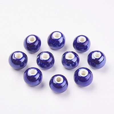 Glazed Porcelain Beads PORC-D001-12mm-14-1