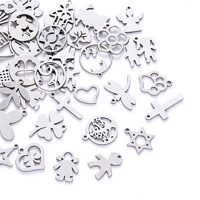 Tarnish Resistant 201 Stainless Steel Pendants STAS-N092-M-01-1