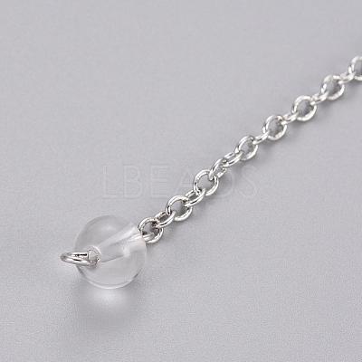 Natural Crystal Sphere Dowsing Pendulums BJEW-E292-A10-1