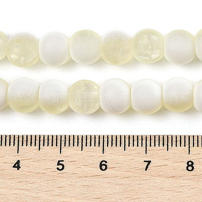 Frosted Crackle Glass Beads Strands GLAA-U001-6mm-M11-1