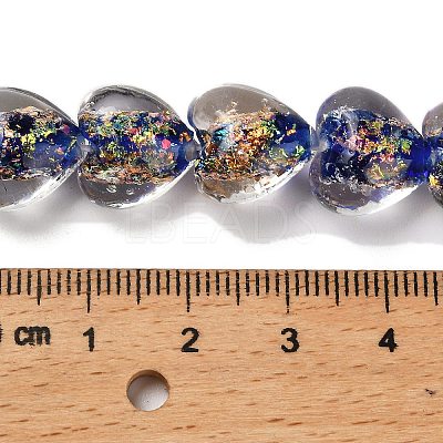 Handmade Dichroic Foil Glass Beads Strands DICH-U001-03J-1
