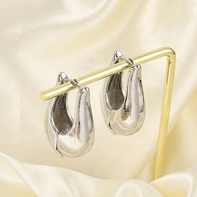 Brass Hoop Earrings for Women LS-EJEW-U041-05P-1