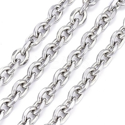 Tarnish Resistant 304 Stainless Steel Cable Chains CHS-P007-27P-05-1