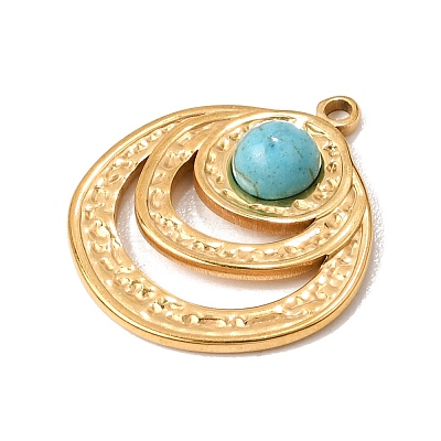 Synthetic Turquoise Pendants SA-CBA816B-01G-1