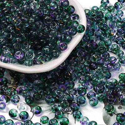 3/0 Baking Paint Transparent Colours Glass Round Beads SEED-L011-13A-07-1
