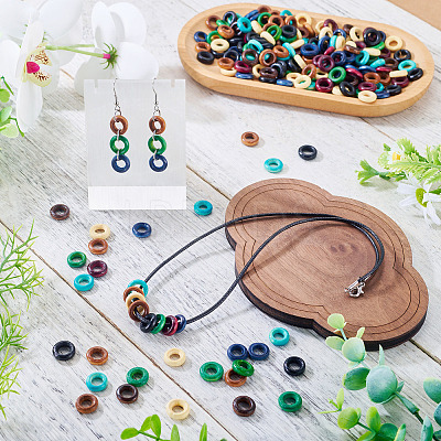 200Pcs Wood European Beads WOOD-TA0002-94-1