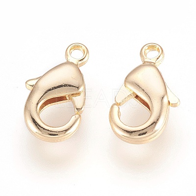 Brass Lobster Claw Clasps X-KK-S314-42G-1
