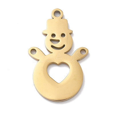 Christmas Theme 304 Stainless Steel Pendants STAS-R003-04G-01-1