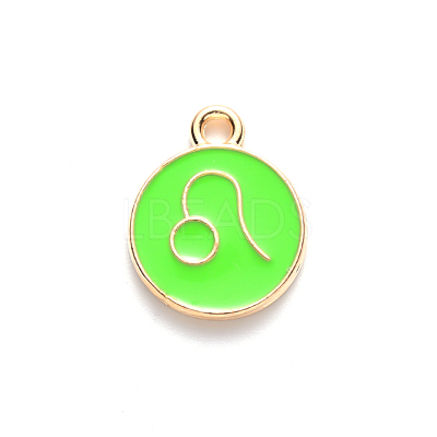 Alloy Enamel Pendants ENAM-S124-01B-06G-1