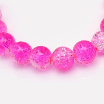 Baking Paint Crackle Glass Bead Strands CCG-S001-4mm-09-1
