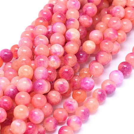 Natural Dyed Jade Beads Strands X-G-F601-A11-1