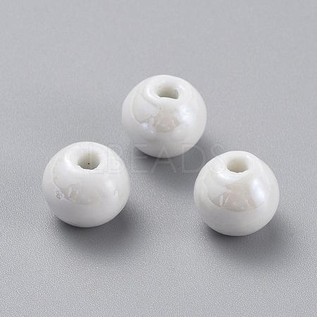 Handmade Porcelain Beads PORC-D001-8mm-04-1