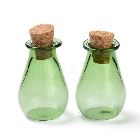 Glass Cork Bottles Ornament AJEW-O032-02C-1