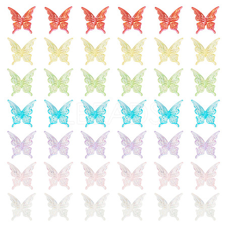 70Pcs 7 Colors Transparent Acrylic Beads OACR-TA0003-44-1
