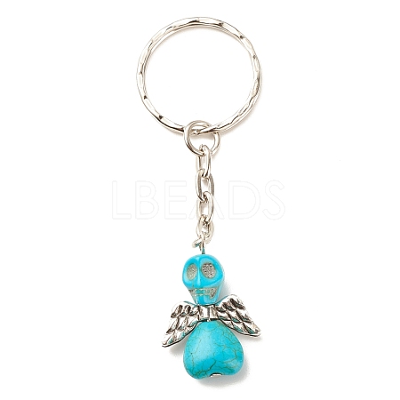 Dyed Synthetic Turquoise Keychains KEYC-JKC00328-04-1